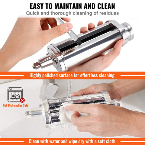 Pasta Attachment for KitchenAid Stand Mixer, Stainless Steel Pasta Sheet Roller Attachment, Pasta Maker Machine Accessory with 8 Adjustable Thickness Knob, KitchenAid Pasta Attachment by VEVOR