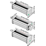 3Pcs Pasta Attachment for KitchenAid Stand Mixer Pasta Roller Cutter Set