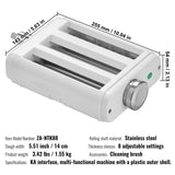 Pasta Attachment for KitchenAid Stand Mixer, 3-IN-1 Stainless Steel Pasta Roller Cutter Set Including Pasta Sheet Roller, Spaghetti and Fettuccine Cutter, 8 Adjustable Thickness Knob Pasta Maker