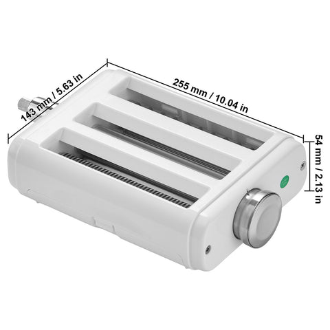 Pasta Attachment for KitchenAid Stand Mixer, 3-IN-1 Stainless Steel Pasta Roller Cutter Set Including Pasta Sheet Roller, Spaghetti and Fettuccine Cutter, 8 Adjustable Thickness Knob Pasta Maker