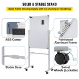 Mobile Dry Erase Board Magnetic Whiteboard w/ Stand 60 x 90cm Double Sided