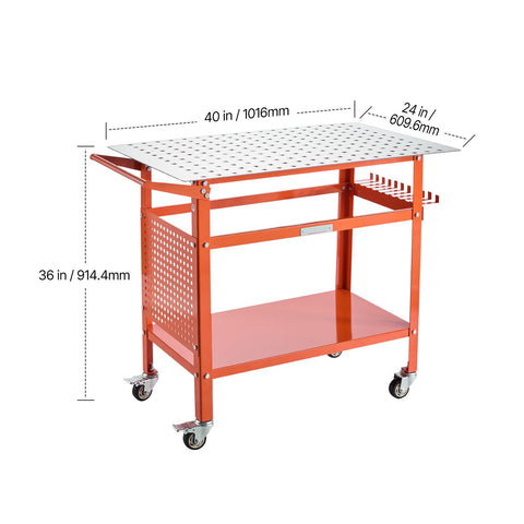 Welding Table 40"x24" Welding Workbench with 800LBS Static Weight Capacity