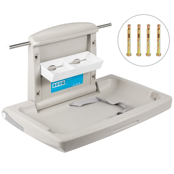 Horizontal Baby Changing Table Wall-mounted Baby Diaper Changing Station Vertical Fold Down Baby Changing Table