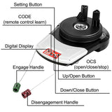Garage Roller Door Opener, 800 N Lift Force 164 ft Remote Control, 220V Electric Roller Gate Opener, Auto Garage Roller Gate Opener Kit with 2 Remote, Apply for Garage Store