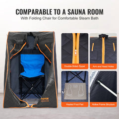 VEVOR Sauna Tent Far Infrared 1050W Personal Home Spa Loss Weight Detox Therapy
