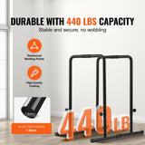 Dip Bars, 200 kg Capacity, Heave Duty Dip Stand Station with Adjustable Height, Fitness Workout Dip Bar Station Stabilizer Parallette Push Up Stand, Parallel Bars for Strength Training Home Gym