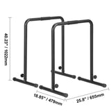 Dip Bars, 200 kg Capacity, Heave Duty Dip Stand Station with Adjustable Height, Fitness Workout Dip Bar Station Stabilizer Parallette Push Up Stand, Parallel Bars for Strength Training Home Gym