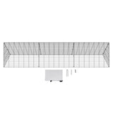 Chicken Tunnels, 300 x 71 x 61.5cm (LxWxH) Chicken Tunnels for Yard, Portable Chicken Tunnels for Outside Easy Installation, Chicken Coop Run, Suitable for Chickens, Ducks, Rabbits