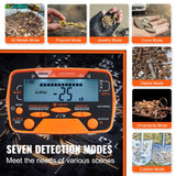 Metal Detector for Adults&Kids, 250mm, Professional Adjustable Higher Accuracy Gold Detector, IP68 Waterproof Coil with LCD Display 7 Modes Advanced DSP Chip, for Detecting Gold Treasure Hunting