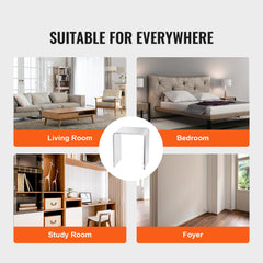 VEVOR Acrylic End Table, 2 pcs C-Shaped Lucite Side Tables, Clear Acrylic Side Table for Drink, Food, Snack used in Living Room, Bedroom, and Study