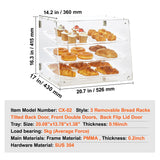 Pastry Display Case, 3-Tier Commercial Countertop Bakery Display Case, Acrylic Display Box with Rear Door Access & Removable Shelves, Keep Fresh for Donut Bagels Cake Cookie