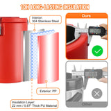 Stainless Steel Insulated Beverage Dispenser, 17.2 Liter, Thermal Hot and Cold Drink Server Dispenser with Spigot Handle, Food-grade for Hot Tea Coffee Water Restaurant Drink Shop