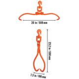 Log Skidding Tongs, 45.7cm 2 Claw Log Lifting Tongs, Heavy Duty Rotating Steel Lumber Skidding Tongs, 350 kg Loading Capacity, Log Lifting, Handling, Dragging & Carrying Tool