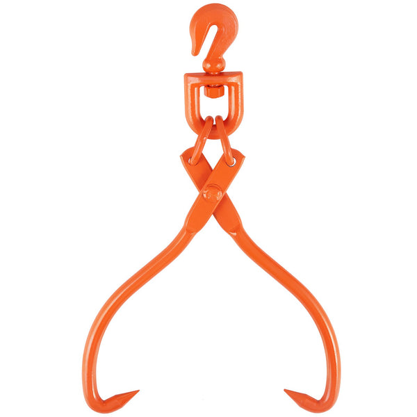 Log Skidding Tongs, 45.7cm 2 Claw Log Lifting Tongs, Heavy Duty Rotating Steel Lumber Skidding Tongs, 350 kg Loading Capacity, Log Lifting, Handling, Dragging & Carrying Tool