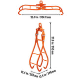 Timber Claw Hook, 36 inch 4 Claw Log Grapple for Logging Tongs, Swivel Steel Log Lifting Tongs, Eagle Claws Design with 3307 lbs/1500 kg Loading Capacity for Tractors, ATVs, Trucks, Forklifts