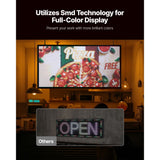 27x14in Programmable LED Sign Digital Scrolling Display Board P5 Fullcolor