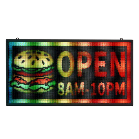 27x14in Programmable LED Sign Digital Scrolling Display Board P5 Fullcolor