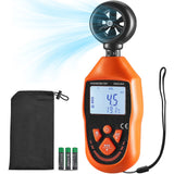 Handheld Anemometer, -10℃ to 45℃, Digital Wind Speed Meter Gauge with LED Backlight Screen, Measures Wind Velocity Wind Temperature Air Flow Wind Chill, for Sailing Surfing Drone Flying HVAC