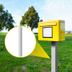 VEVOR Mailbox Post, 43"" High Mailbox Stand, White Powder-Coated Mail Box Post Kit, Q235 Steel Post Stand Surface Mount Post for Sidewalk and Street Curbside, Universal Mail Post for Outdoor Mailbox