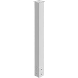 Mailbox Post, 43"" High Mailbox Stand, White Powder-Coated Mail Box Post Kit, Q235 Steel Post Stand Surface Mount Post for Sidewalk and Street Curbside, Universal Mail Post for Outdoor Mailbox
