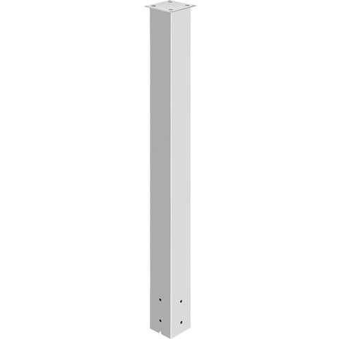 Mailbox Post, 43"" High Mailbox Stand, White Powder-Coated Mail Box Post Kit, Q235 Steel Post Stand Surface Mount Post for Sidewalk and Street Curbside, Universal Mail Post for Outdoor Mailbox
