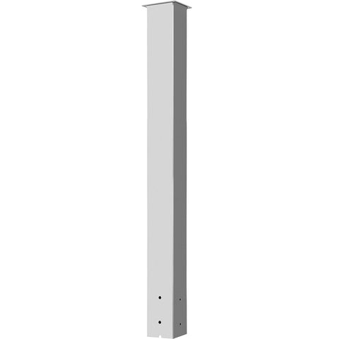 Mailbox Post, 43"" High Mailbox Stand, White Powder-Coated Mail Box Post Kit, Q235 Steel Post Stand Surface Mount Post for Sidewalk and Street Curbside, Universal Mail Post for Outdoor Mailbox