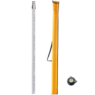 Measuring Rod 16-Feet/8ths 4 Sections Telescopic Grade Rod 1/8in w/ Bag