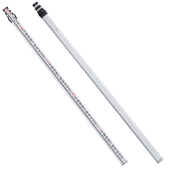 VEVOR Measuring Rod 16-Feet/8ths 4 Sections Telescopic Grade Rod 1/8in w/ Bag