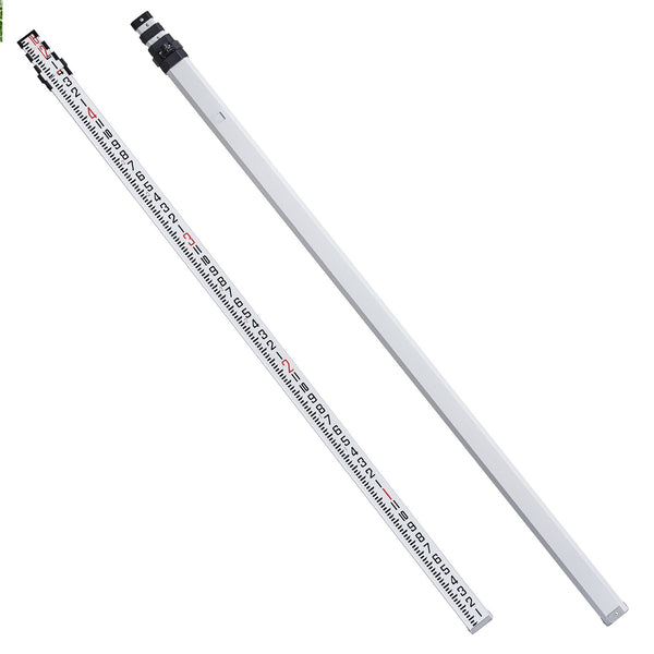 VEVOR Measuring Rod 16-Feet/8ths 4 Sections Telescopic Grade Rod 1/8in w/ Bag
