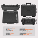 Hard Pistol Cases with Pre-cut Lining Lockable Pistol Case for 5 Pistol