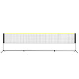 Badminton Net, Height Adjustable Volleyball Net, 17ft Wide Foldable Pickleball Net, Portable Easy Setup Tennis Net Set with Poles, Stand and Carry Bag, for Kids Backyard Game Indoor Outdoor Use
