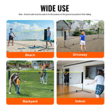20ft Badminton Net Set Outdoor Portable Volleyball Pickleball Tennis Net
