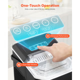 Portable Countertop Ice Maker 26Lbs/24H Self-Cleaning with Scoop Basket
