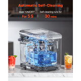 Portable Countertop Ice Maker 26Lbs/24H Self-Cleaning with Scoop Basket