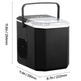 Portable Countertop Ice Maker 26Lbs/24H Self-Cleaning with Scoop Basket