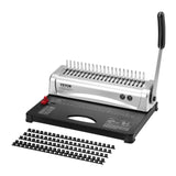 Binding Machine, Comb Binding Machine 21-Holes Binding 450 Sheets, Book Binder Machine with 100 PCS 3/8'' Comb Binding Spines, for Letter Size, A4, A5