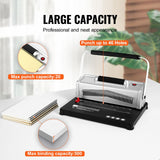Coil Spiral Binding Machine, Manual Book Maker with Electric Binding, 46-Holes Binding 500 Sheets Punch Binder, with 100pcs 5/16'' Coil Binding Spines, for Letter Size, A4, A5