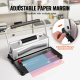 Coil Spiral Binding Machine, Manual Book Maker with Electric Binding, 46-Holes Binding 500 Sheets Punch Binder, with 100pcs 5/16'' Coil Binding Spines, for Letter Size, A4, A5