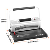 Coil Spiral Binding Machine, Manual Book Maker with Electric Binding, 46-Holes Binding 500 Sheets Punch Binder, with 100pcs 5/16'' Coil Binding Spines, for Letter Size, A4, A5