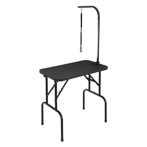 Pet Grooming Table Arm with Clamp, 808 x 460 mm Dog Grooming Station, Foldable Pets Grooming Stand for Medium and Small Dogs, Free No Sit Haunch Holder with Grooming Loop, Bearing 99.8kg
