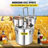 Moonshine Still Water Alcohol Distiller 50L w/Thumper Keg & Water Pump