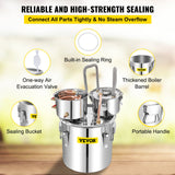 Moonshine Still Water Alcohol Distiller 50L w/Thumper Keg & Water Pump