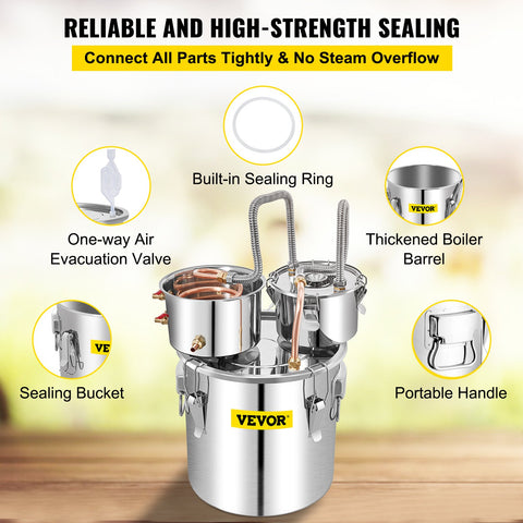 Moonshine Still Water Alcohol Distiller 50L w/Thumper Keg & Water Pump