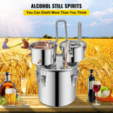 3 Pot 12L Alcohol Distiller Water Wine Boiler Home Brew Moonshinestill