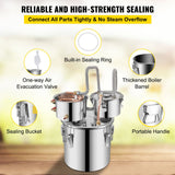 3 Pot 12L Alcohol Distiller Water Wine Boiler Home Brew Moonshinestill