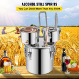 30L 8Gal Alcohol Distiller Water Spirit Boiler Home Brew Copper Alcohol Still