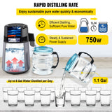 Home Water Distiller Distilled Water Maker 4 L with Dual Temp Display Grey
