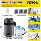 Home Water Distiller Distilled Water Maker 4 L with Dual Temp Display Grey