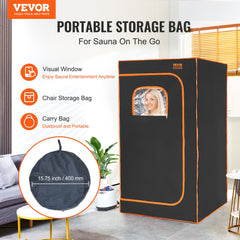 VEVOR Portable Steam Sauna Tent Full Size 1000W Personal Sauna Blanket W/ Chair, 880 x 880 x 1600 mm