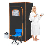 Portable Steam Sauna Tent Full Size 2000W Personal Sauna Blanket W/ Chair,880 x 880 x 1780 mm